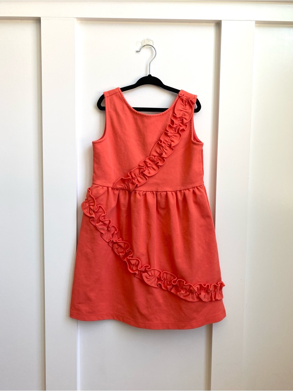 Janie and Jack Coral Ruffle A-Line Dress Girls Size 7